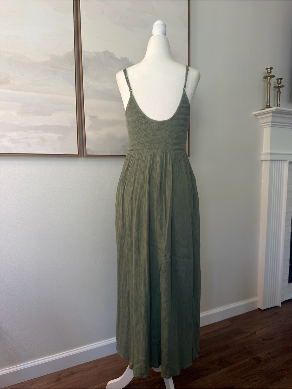 Aerie XS At The Barre Midi Dress in Olive - Picture 6 of 7